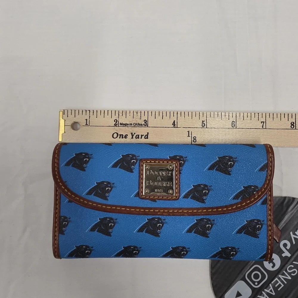 Dooney & Bourke Carolina Panthers Continental Clutch NFL Blue